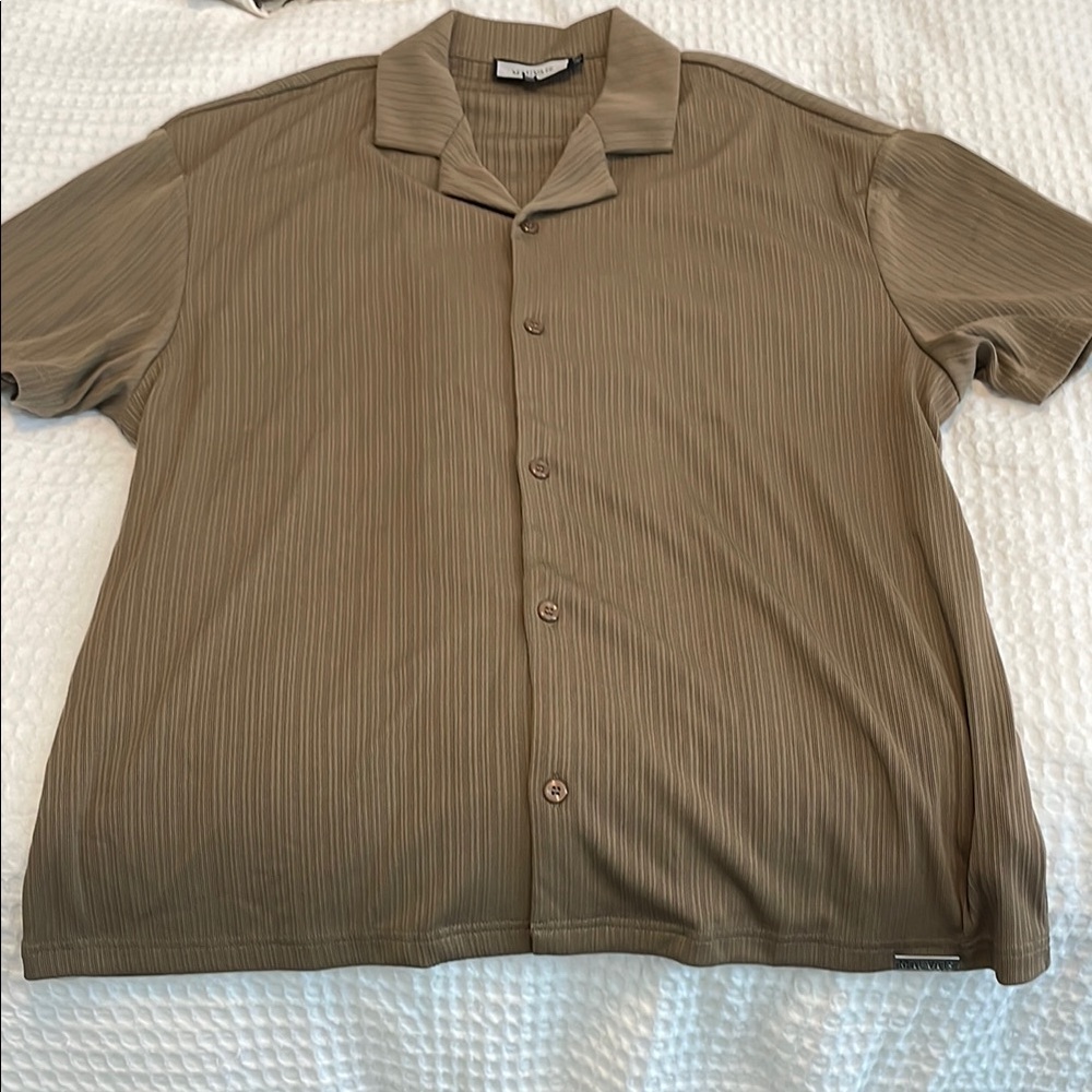 Eivissa Casual Button Down Shirt - Tan